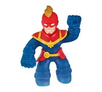 Heroes of Goo Jit Zu Paquete de héroes de Marvel. Capitán Marvel Squishy de 4.5 Pulgadas de Alto. Regalo Ideal de Navidad y cumpleaños para niños. Juguete de superhéroe. A Partir de 4 años