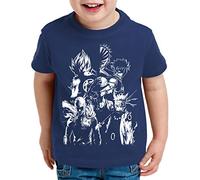 Heroes One Manga Helden para Niños T-Shirt Anime Piece, Kinder T-Shirt Größe:98-104 (3-4 Años), Kinder Farben:Azul Oscuro