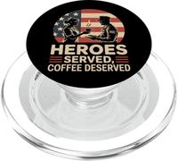 Heroes Served Coffee Mereced VA Nurse PopSockets PopGrip para MagSafe