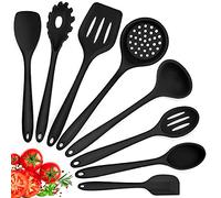 Herogo Juego de utensilios de cocina 8 piezas, silicona antiadherente, resistente al calor, incluye espátula y cuchara