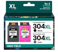 Heroil 304 XL 304XL Cartuchos de Tinta para HP 304 XL Cartuchos 304XL Negro y Color Compatible para HP Envy 5010 5020 5030 5032 Deskjet 3700 3720 3730 3750 3760 3762 3764 2630 2632 2633 2634