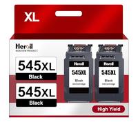 Heroil PG-545 PG-545XL Reemplazo de Cartuchos de Tinta para Canon 545 XL Multipack para Pixma TS3150 TS3151 TS3350 TR4550 TR4551 MG2550s MG2550 MX490 MX495(Negro,2-Pack)