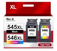 Heroil PG-545XL CL-546 XL Reemplazo para Canon 545 546 Tinta Impresora para Canon 545 y 546 XL para Canon Pixma TS3350 TS3355 TS3150 TS3400 TS3450 TR4650 TR4651 TR4550 TR4551 MG2550s MG2950 (2-Pack)