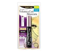 Heroine Make by KissMe Volume & Curl Mascara negra | Máscara impermeable, voluminizadora y alargadora para pestañas gruesas y definidas | Fórmula a prueba de manchas y rizos | Fabricado en Japón