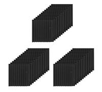 Herold 36x Paneles Acústicos Negros Aislamiento Acústico Espuma Azulejos Acústicos Estudio Espuma Sonido Cuñas 2.5 x 30 x 30 cm