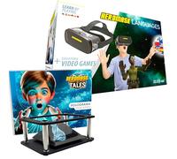 Heromask Bundle Educativo 2 en 1 - Idiomas + Cuentos con Valores en Realidad Virtual y Hologramas | Juego Original para Niños 5-12 Años Cumpleaños o Navidad, Compatible iPhone y A