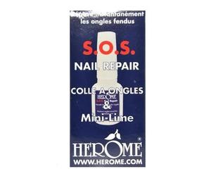 Herome Sos Nail Repair Pegamento para Uñas Mini Lima 10ml