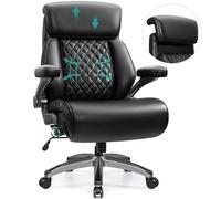 HeroSet Silla ejecutiva de oficina de 500 libras, sillas de escritorio grandes y altas para personas grandes, silla de piel sintética resistente para juegos de computadora con soporte lumbar ajustable