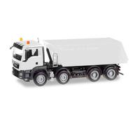 herpa 013024 MiniKit: Man TGS M Camión volquete Euro 6, 4 Ejes, Blanco