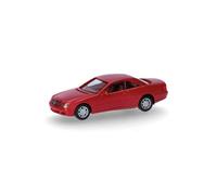 Herpa Miniatura del Coche Mercedes-Benz CL Coupé, Rojo Titanio metálico, Escala 1/87, maqueta de colección, modelismo, Modelo alemán, Figura plástico