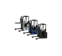 herpa Accesorio montacargas transportable en Blanco, Azul y Negro a Escala 1:87, Modelo en Miniatura, plástico