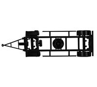 herpa 080507 - Chasis de Remolque para carrocería Intercambiable 2 Ejes 7.15 m, Contenido 2 Piezas