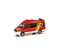 herpa Modelo de Coche Man TGE Bus Techo Alto Bomberos Goslar/Comando de operación (Niedersachsen/Goslar), Miniatura a Escala 1:87, Artículo de colección, Modelo de plástico