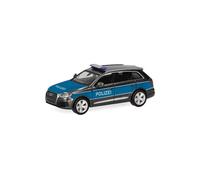 Herpa Miniatura del Coche Audi Q7 Polizei, Escala 1/87, maqueta de colección, modelismo, Modelo alemán, Figura plástico