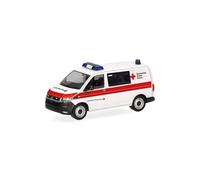 Herpa Miniatura del Coche VW T6.1 Bus DRK, Escala 1/87, maqueta de colección, modelismo, Modelo alemán, Figura plástico