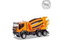 Herpa 310000 Iveco Trakker 6x6 Camión Hormigonera Naranja 1:87 H0 Nuevo Ovp