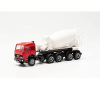 Herpa Iveco Unic Betonmischer-Sattelzug, originalgetreu im Maßstab 1:87, Modell LKW für Diorama, Modellbau Sammlerstück, Deko Miniaturmodelle aus Kunststoff Modelo en Miniatura, Multicolor (315630)