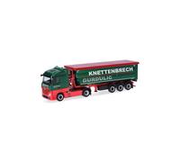 herpa Modelo de camión Mercedes-Benz Actros Streamspace tráiler con Caja basculante Knettenbrech & Gurdulic, Miniatura a Escala 1:87, Pieza de colección, Fabricado en Alemania, plástico