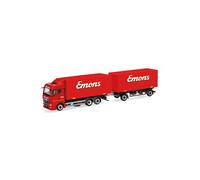 herpa Camión en Miniatura Man TGX GM Tren de Cajas Intercambiables Emons, a Escala 1:87, Pieza de colección, Fabricado en Alemania, plástico