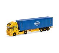 Herpa Miniatura del camión Volvo FH GL XL 2020 Container-Sattelzug Acargo Meyer & Meyer/Cosco, Escala 1/87, maqueta de colleción, modelismo, Modelo aleman, Figura plástico