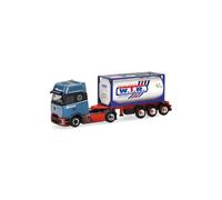 Herpa Miniatura del camión Mercedes-Benz Actros L ProCabin Gigaspace semirremolque contenedor Cisterna 20ft Bermes, Escala 1/87, maqueta de colección, modelismo, Modelo alemán, Figura plástico