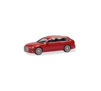 Herpa Miniatura del Coche Audi A6 Avant, Rojo, Escala 1:87, maqueta de colección, modelismo, Modelo alemán, Figura de plástico