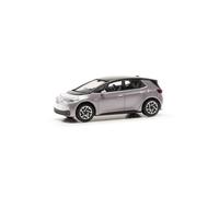 Herpa Miniatura del Coche VW ID.3, Scale Silver Metalizado, Escala 1/87, maqueta de colleción, modelismo, Modelo aleman, Figura plástico