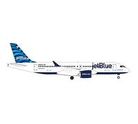 Herpa 535298 JetBlue Airbus A220-300 Wings Avión Modelo Edificio Miniatura Coleccionable, Multicolor