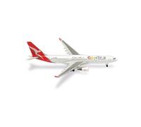 Herpa Miniatura del avión Qantas Airbus A330-200 Pride is in The Air - VH-EBL, Escala 1/500, Modelo prefabricado, maqueta de colleción, modelismo, Avion sin Soporte, Figura Metal