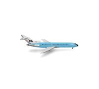 herpa Modelo de avión Braniff International Boeing 727-200 - N403BN - Solid New Dark Blue, Miniatura a Escala 1:500, Artículo de colección, Modelo sin Soporte, Metal