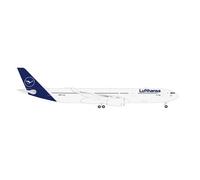 Herpa Miniatura del avión Lufthansa Airbus A330-300, Escala 1/500, Modelo prefabricado, maqueta de colleción, modelismo, Avion sin Soporte, Figura Metal