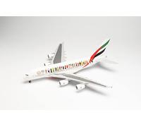 herpa 571692 Emirates Airbus A380 Year of Tolerance Modelo Avión, Modelado, Miniatura, Coleccionable, Multicolor