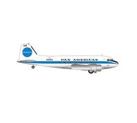 herpa avión Modelo Pan American World Airways Douglas DC-3, Miniatura a Escala 1:200, Pieza de coleccionista, con Base, Metal