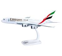 herpa 607018-001 - Airbus A380-800, avión de pasajeros Emirates, Wings, Modelo avión con Soporte, avión, maqueta, Miniatura, Coleccionable, plástico, Multicolor, Ajuste a presión - Escala 1:250