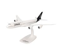 Herpa 611930 - Boeing 747-8, Intercontinental, biplano de Lufthansa, Alas, avión con Soporte, fabricación, Modelos en Miniatura, Objeto de colección, plástico, Ajuste a presión-Escala 1:250