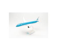 herpa Miniatura del avión KLM Boeing 787-9 Dreamliner - PH-BHP Tulp/Tulip - Snap-Fit, Escala 1/200, Modelo prefabricado, maqueta de colleción, modelismo, Avion con Soporte, Figura plástico