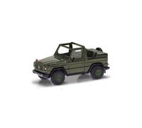 herpa Coche Miniatura Mercedes-Benz Clase G (W460) Bundeswehr, Miniatura a Escala 1:87, Pieza de colección, Fabricado en Alemania, Modelo de plástico.