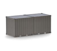 herpa Accesorio 2X contenedor de 10 pies Heer, marrón grisáceo (sin impresión) a Escala 1:87, modelismo, Miniatura, plástico.