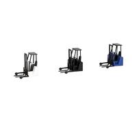 herpa Accesorio montacargas transportable en Blanco, Azul y Negro a Escala 1:87, Modelo en Miniatura, plástico
