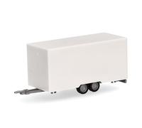 herpa Accesorio Remolque de Carga 4,7m para automóviles/Camiones en Blanco a Escala 1:87, Modelo en Miniatura, Plástico