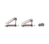 Herpa Accesorios Escalera histórica de pasajeros Interflug (2 Piezas) con Cabeza tractora (1 Pieza) a Escala 1:200, Modelo en Miniatura, plástico