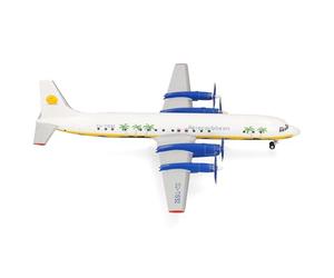 Herpa Aeroplano in Miniatura Aero Caribbean Ilyushin IL-18, Scala 1/200, Modello finito, Modello da Collezione, modellismo, Aeroplano con Soporte, Figura Metal