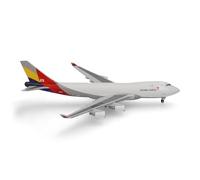Herpa Aeroplano in Miniatura Asiana Cargo Boeing 747-400F, Escala 1/500, Modelo prefabricado, maqueta de colleción, modelismo, Aeroplano sin Soporte, Figura Metal