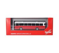 Herpa Autobús en Miniatura Man Büssing SÜ 210, Rojo/Blanco, Miniatura a Escala 1:87, Pieza de colección, Made in Germany, plástico