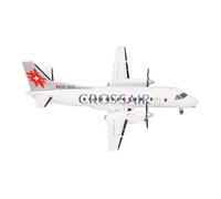 herpa Avión Crossair Saab 340 (último Esquema de Colores), Escala 1:200, Pieza de colección, Modelo sin Soporte, Metal