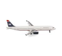 herpa avión en Miniatura American Airlines Airbus A321 - librea US Airways Heritage - N578UW, a Escala 1:500, artículo de colección, Modelo sin Base, Metal