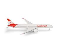 herpa avión en Miniatura Austrian Airlines Boeing 787-9 Dreamliner, Escala 1:500, artículo de colección, Modelo sin Base, Metal