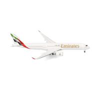 herpa avión en Miniatura Emirates Airbus A350-900 - A6-EXA, a Escala 1:500, artículo de colección, Modelo sin Base, Metal