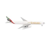 herpa avión en Miniatura Emirates Boeing 777-300ER 2023, a Escala 1:500, artículo de colección, Modelo sin Base, Metal
