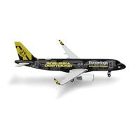 Herpa Avión en Miniatura Eurowings Airbus A320 BVB Mannschaftsairbus (2025), Miniatura a Escala 1:500, Pieza de colección, Modelo de avión sin Base, Metal